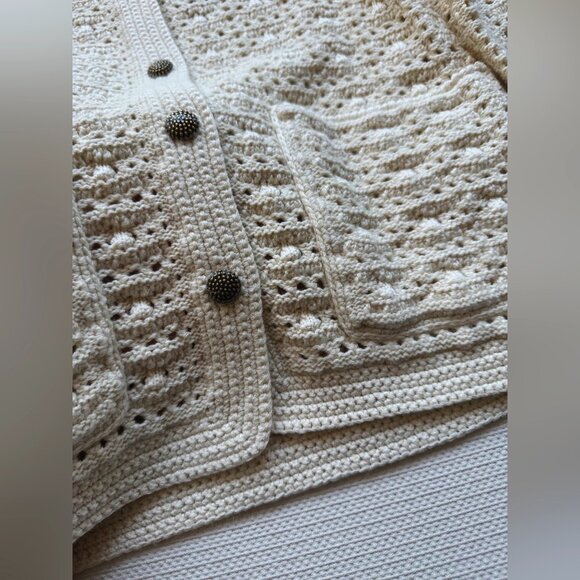 LORO PIANA Arola crocheted cashmere-blend cardigan - Picture 9 of 12